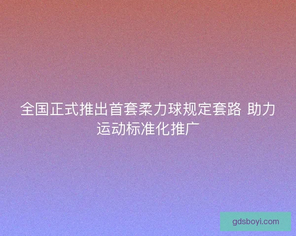 全国正式推出首套柔力球规定套路 助力运动标准化推广 全国正式推出首套柔力球规定套路 助力运动标准化推广