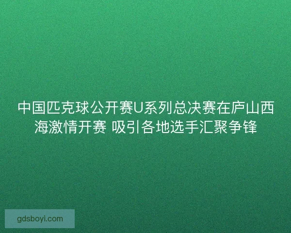中国匹克球公开赛U系列总决赛在庐山西海激情开赛 吸引各地选手汇聚争锋 中国匹克球公开赛U系列总决赛在庐山西海激情开赛 吸引各地选手汇聚争锋